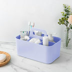 Tiawudi Multipurpose Caddy Organizer, Plastic Caddy with Handle, Stackable Desk Organizer for Stationery, Marker and Pencil, Office Supplies Organizer, Dorm Caddy