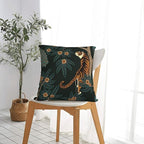 NBFKDO Pillow Cover,Tiger and Peacock (1) Throw Pillow Case Modern Cushion Cover Square Pillowcase Decoration for Sofa Bed Chair Car