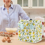 Stand Mixer Cover Compatible with Kitchen Aid Mixer, Cute Lemon Print Kitchen Appliance Dustproof Covers with Accessories Pockets, Fits All Tilt Head & Bowl Lift Models Mixers