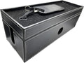 NEET Cable Management Box Large, Computer Cord Organizer, Hide and Conceal, Power Cable Organizer, Computers and Desks, Black Stitched Leather
