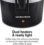 Hamilton Beach 45 Cup Fast Brew Coffee Urn and Hot Beverage Dispenser