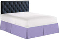 Bed Skirt - 100% Cotton 800 Thread Count Box Pleated Bed Skirt - Luxury Pleated Dust Ruffle, Hotel Quality Modern Bed Skirt, Easy Fit with 12 Inch Tailored Drop, RV Bunk 42X80, Lilac
