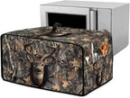 Dust-Proof Microwave Oven Cover Protector Microwave Oven Grill Cover Deer Elk Forest Camo Hunting Print Universal Kitchen Appliance Protector Case Protections for Toaster Oven, L