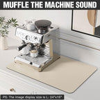Dish Drying Mat for Kitchen Counter Super Absorbent Drainer Mats with Non-slip Rubber Backed Hide Stain Heat Resistant Easy to Clean Dish Rack Mat (Beige, S-14"x11")