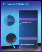 AODK Display Case with RGB Lights, 4-Tier Display Cabinet with Glass Doors and