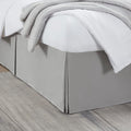 Nestl Silver Twin Bed Skirt - Twin Size Bed Skirt 14 Inch Drop - Brushed Microfiber Bed Skirts - Hotel Quality Pleated Bed Skirt - Shrinkage & Fade Resistant