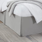 Nestl Silver Twin Bed Skirt - Twin Size Bed Skirt 14 Inch Drop - Brushed Microfiber Bed Skirts - Hotel Quality Pleated Bed Skirt - Shrinkage & Fade Resistant