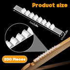 200 Pcs Non-Slip Rubber Hanger Grips – Clear Adhesive Clothes Hanger Strips for Wooden Hangers, Durable Anti-Slip Clothing Accessories for Home, Hotels, and Stores