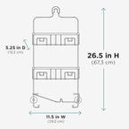 Zenna Home Shower Caddy Hanging Bathroom Organizer, Steel Shower Rack with 2 Shelves and Razor Hooks, Rust-Resistant Over Shower Head Caddy Featuring Inverted Bottle Storage, Oil Rubbed Bronze