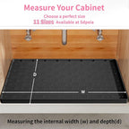 Sdpeia Under Sink Mat 22"×19" Waterproof Silicone Cabinet Liner & Sink Protector for Kitchen & Bathroom, Multi-Purpose Organizers Tray for Pets, Laundry, Cat Litter Mat, Black