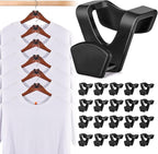 HOUSE DAY Space Saving Hanger Hooks 60 Pack, Black Clothes Hanger Connector Hooks, Heavy Duty Hanger Hooks Space Saver, Premium College Dorm Room Essentials, Good Closet Organizers and Storage