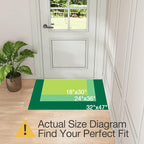LUMI Ultra Thin Door Mat, 18x30 Non Slip Indoor Doormat Entrance Washable Rugs Entryway Oriental Vintage Soft Carpet for Kitchen Bedroom Front Door, Grey