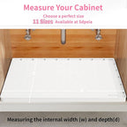 Sdpeia Under Sink Mat 22"×19" Waterproof Silicone Cabinet Liner & Sink Protector for Kitchen & Bathroom, Multi-Purpose Organizers Tray for Pets, Laundry, Cat Litter Mat, White