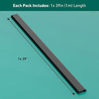 D-Line TV Wall Mount Cord Hider, Hide Mounted TV Cables, Wire Covers, Self Adhesive Cover for Cords, Paintable, Low Profile, Seamless Cable Raceway - 2.36in W x 0.59in H x 39in L - Black