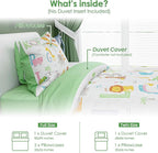 SANDJEST Alphabet Duvet Cover Sets Twin Size for Kids Boys Girls, Include 1 Polyester Comforter Cover 68x86 Inches and 1 Pillowcase 20x26 Inches, Comforter Not Included, Gift for Christmas Birthday