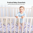 Yoofoss Baby Crib Sheets for Boys Girls, Fitted Crib Sheet 2 Pack for Standard Crib and Toddler Mattress, Super Soft Microfiber Baby Sheet 28x52x8in(Purple+Unicorn)