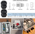 Zulkit 2pcs Junction Box ABS Plastic Dustproof Waterproof IP65 Electrical Boxes Hinged Shell Outdoor Universal Project Enclosure, 5.9 x 3.9 x 2.8 inch