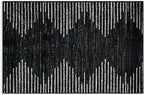 Rugshop Bohemian Stripe Stain Resistant High Traffic Living Room Kitchen Bedroom Dining Home Office Area Rug 2' x 3' Black