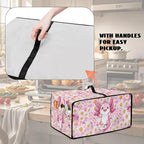 Cute Axolotl Daisy Print Microwave Oven Cover Dust-Proof Microwave Oven Cloth Cover Scratch-Resistant Foldable Small Appliance Dust Covers Case Protections Protector, M