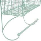 DII Rustic Farmhouse Bathroom Décor, Metal Storage, Large Towel Bar, Aqua