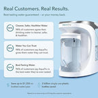AquaTru Carafe Countertop Water Purifier | Compact 4-Stage Reverse Osmosis System with Glass Carafe Removes 84 Contaminants Including Forever Chemicals, Lead & Fluoride | No Plumbing