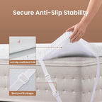 OhGeni 3 Inch Cooling Twin Size Gel Memory Foam Mattress Toppers Pad, Washable Bed Cover with Anti-Slip Base & Zipper, Fits 6"-19" Mattresses with Straps，Extra Comfort & Back-Friendly for Kids