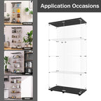 LFT HUIMEI2Y Glass Display Cabinet 4-Shelf