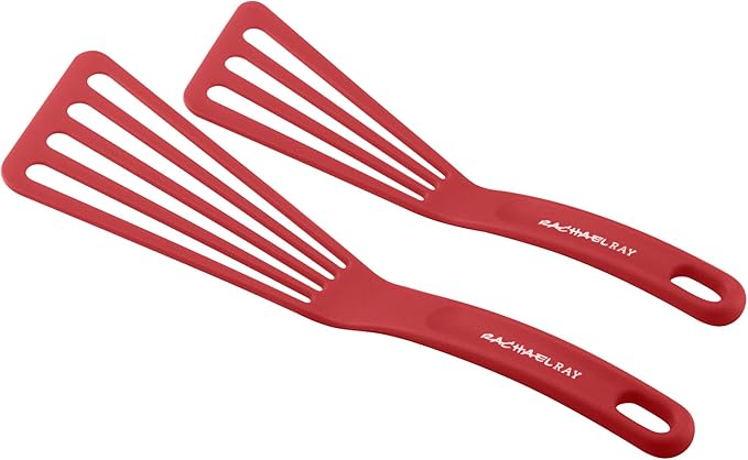 Rachael Ray 46408 Nylon Nonstick Set, Red, 6-Piece, Tools and Gadgets, One Size