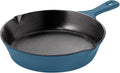 Utopia Kitchen Cast Iron Frying Pan 6.5 Inch, Cast Iron Chefs Pan, Pre Seasoned Skillet, Safe Grill Cookware for Indoor & Outdoor Use, Teal