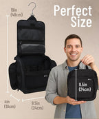 D&D Wanderlust D&D Hanging Travel Toiletry Bag for Men and Women – Cosmetics, Makeup and Toiletries Organizer Kit with 10 Compartments