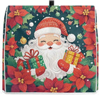 Santa Claus Stand Mixer Cover Dust Protective Poinsettia Stand Mixer Covers For Kitchen Aid 6-8 Quart Mixers Dustproof Cloth Cover for Small Appliance Protector Gift for Holiday