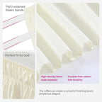 RIMELA Butter Yellow Bed Skirt King Size 15 Inch Drop, Elastic Bed Skirting for Bed Base and Frame, Lightweight Wrap Around Adjustable Bedskirt, Bedding Dust Ruffle Easy to Install