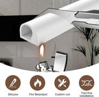 Cord Hider for Wall Mounted TV,39" One Cable Cover with Side Open, Flexible Silicone Wire Raceway Management,Self-Adhesive Cord Organizer,Wire Concealer Channel, White