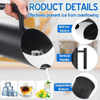 Funnymoom 3 Pack 35oz/1.0l Stainless Steel Water Pitcher Modern Metal Pitcher with Ice Guard Black Carafe Drink with Handle or Iced Hot Drink Tea Juice Coffee Beer