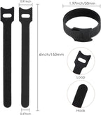 MVYC 120PCS 6 Inch Cable Ties Reusable Multi-Purpose Wire Ties Cord Organizer Adjustable Cable Management 5 Colors