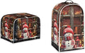Cute Snowman Print Christmas Appliance Covers Set Washable Kitchen Blender Dust Cover Bread Maker Toaster Cover 4 Slice Kitchen Accessories