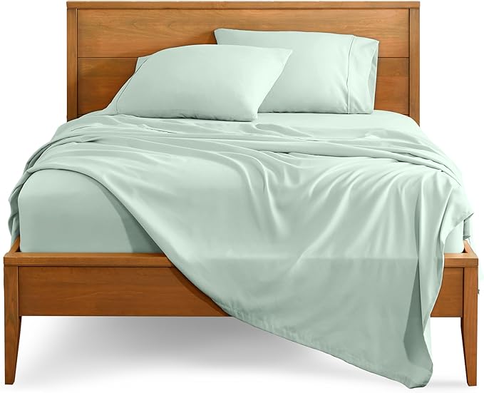 Bare Home King Sheet Set - Luxury 1800 Ultra-Soft Microfiber King Bed Sheets - Double Brushed - Deep Pockets - Easy Fit - 4 Piece Set - Bedding Sheets & Pillowcases (King, Spring Mint)