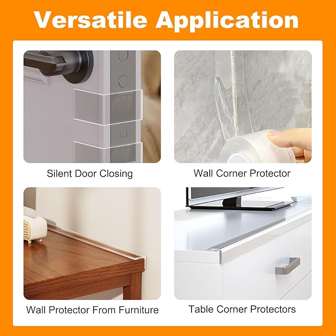 Corner Protectors Baby Proofing, 2 in x 6.6ft Clear Edge Protector Strip