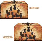 Microwave Oven Dust Cover, Thanksgiving Cat Heat-Resistant Waterproof Microwave Oven Grill Cover Protector Polyester Washable Dust Covers Case Protections for Microwaves Ovens