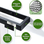 Alise Bath Towel Bar,Wall Mount 24 Inch Towel Holder,Towel Racks for Bathroom, Towel Rail for Lavatory,SUS304 Stainless Steel Hand Towel Hanger,Matte Black
