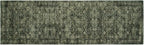 Morebes Washable Dark Green Runner Rug 2.5x8, Vintage Boho Runners for Hallways Non Slip, Soft Floral Indoor Floor Throw Carpet for Kitchen Laundry Room Bedroom Bathroom Living Entryway