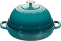 EDGING CASTING Enameled Cast Iron Dutch Oven Pot with Lid, Round Bread Oven for Homemade Sourdough Bread Baking, 6 Quart, Darkcyan
