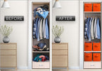 Sorbus Foldable Storage Cubes - 6 Fabric Baskets for Organizing Pantry, Shelf, Toy Box, Cubby, Closet - 11 Inch Collapsible Closet Organizers and Storage Bins with Handle (Orange)