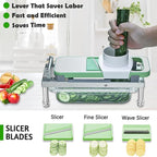 Vegetable Chopper Veggie Cutter Onion Food Dicer with Container 8 Blades