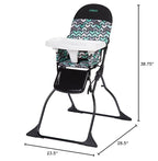 Cosco Kids Highchair for Baby, Simple Foldable High Chair, Convenient, Lightweight, and Compact Design, Spritz