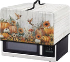 Microwave Oven Dust Cover, Thanksgiving Hummingbird Polyester Dust Cover for Microwave Oven for Most Microwaves Oven Cloth Covers Waterproof Microwaves Dusts Covers Anti-Scratch