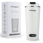 SmrtMugg GO Heated Coffee Mug, Travel Mug, 13.5 OZ. Smart Mug, Battery Powered Heated Coffee Mug, Great for Coffee and Tea, Snap on Magnetic Charging Cord, New and Improved (Mint Green)