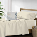 Mayfair Linen 100% Cotton Bed Sheets Twin Sheet Set - 500 Thread Count Sheets Twin Size 3 PC Set (Ivory), Soft, Cooling, Hotel-Quality 16" Deep Pocket Sateen Weave Cotton Bedsheet for Dorm Room