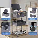 Baby Diaper Caddy Organize-3 Tier RollingDiaper Cart Newborn essentials Diaper2In1 Caddy With Dividers & Removable Diaper Caddy for Nursery Storage Bin CartBedroomBedsideChanging Table & Crib