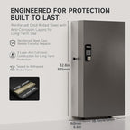 360-Key Smart Key Lock Box, Wall-Mount Key Cabinet with Key Management App(Track Key Borrow/Return), Keypad, Bluetooth & WiFi Unlock (Sold Separately) for Commercial, School, Rental, Office